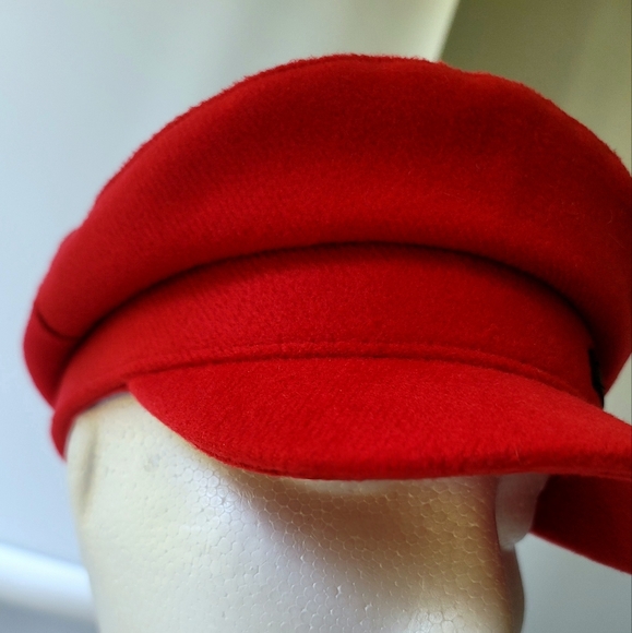 River Island Girls Red Charm Baker Boy Hat UK 5 - 12 yrs old - Picture 7 of 11